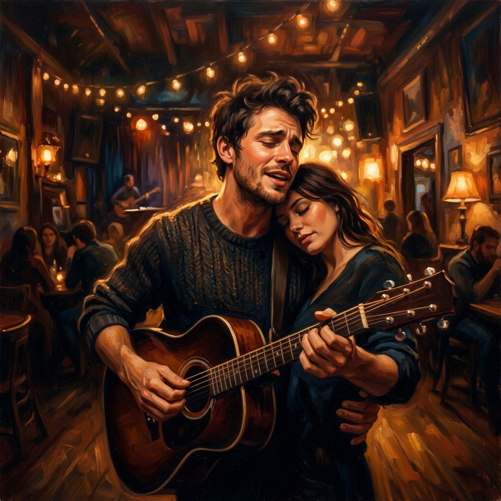 AI-generated cover art for "Love Between Pages"