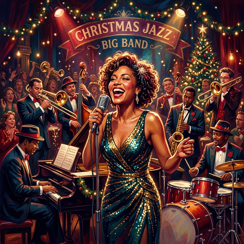 AI-generated cover art for "Office Holiday Cheer"