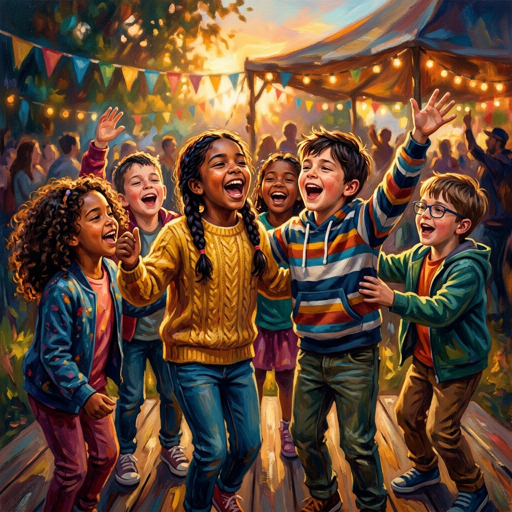 AI-generated cover art for "Diggy Fun Time"
