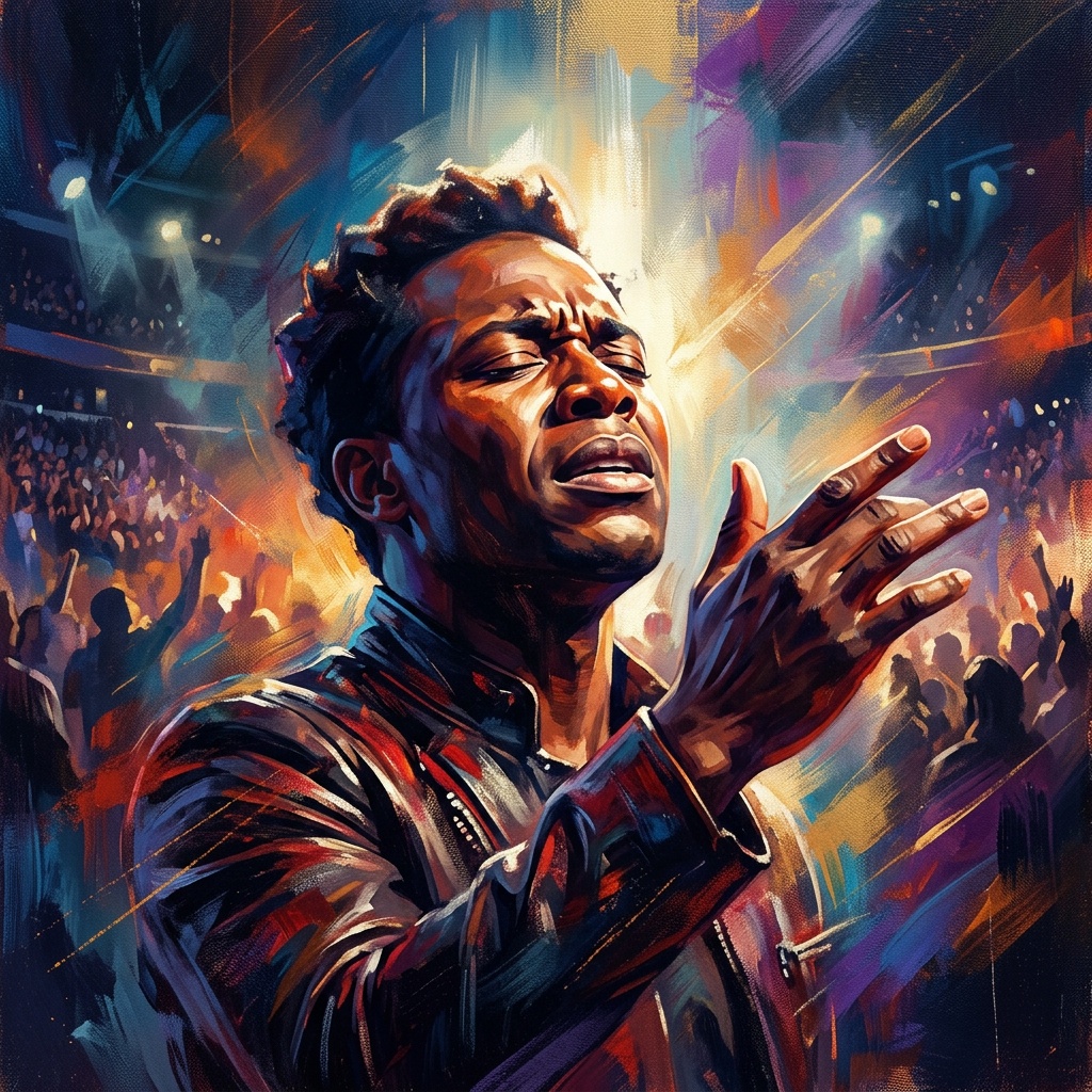 AI-generated cover art for "Grace Louder"