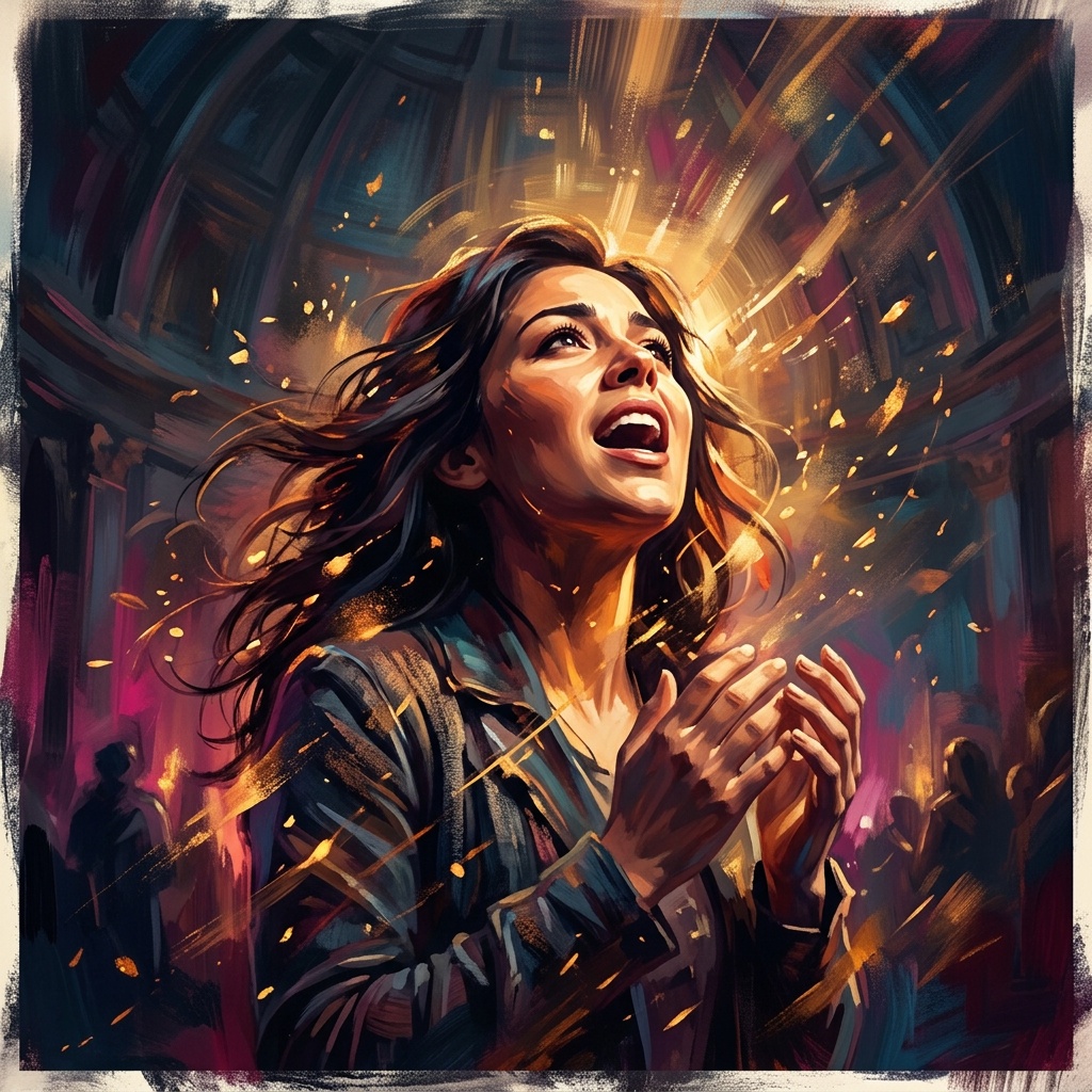 AI-generated cover art for "Holy Spirit Falls"