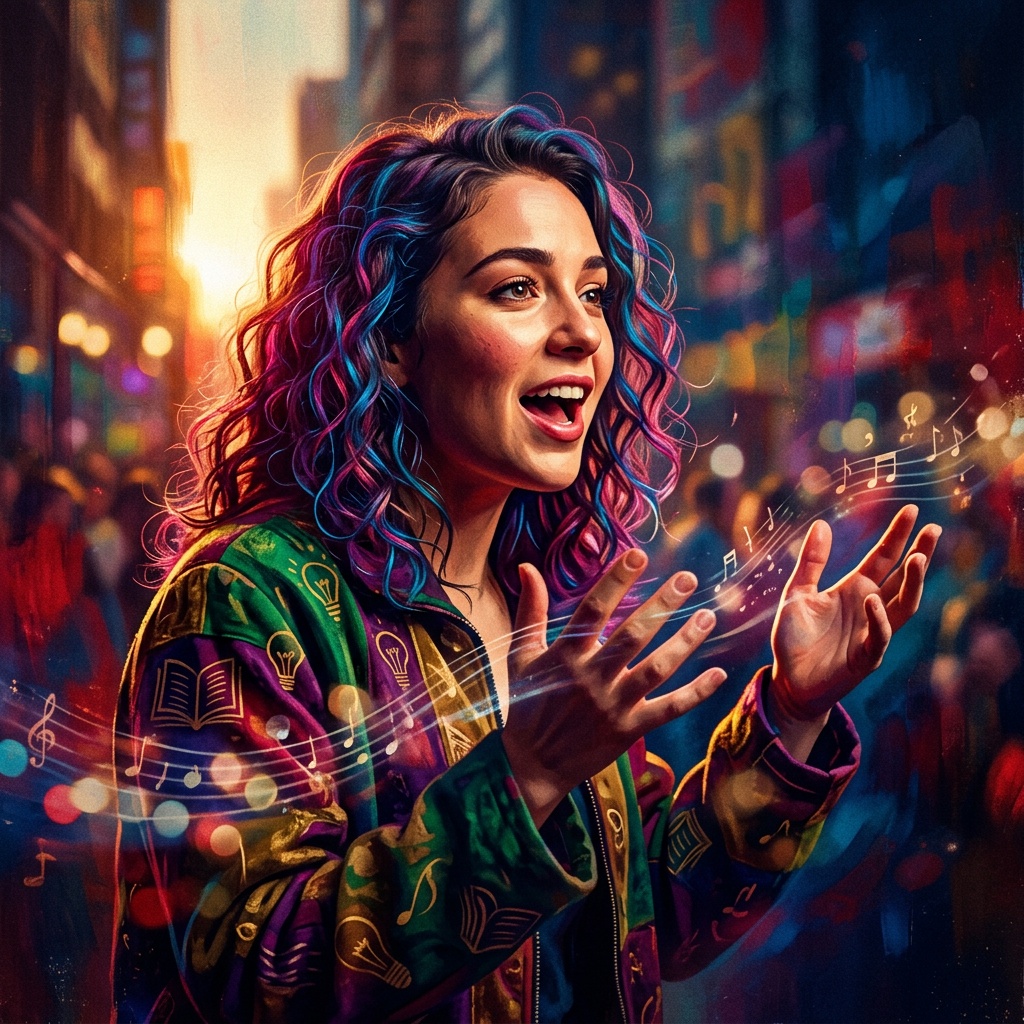 AI-generated cover art for "Water Cycle Song"