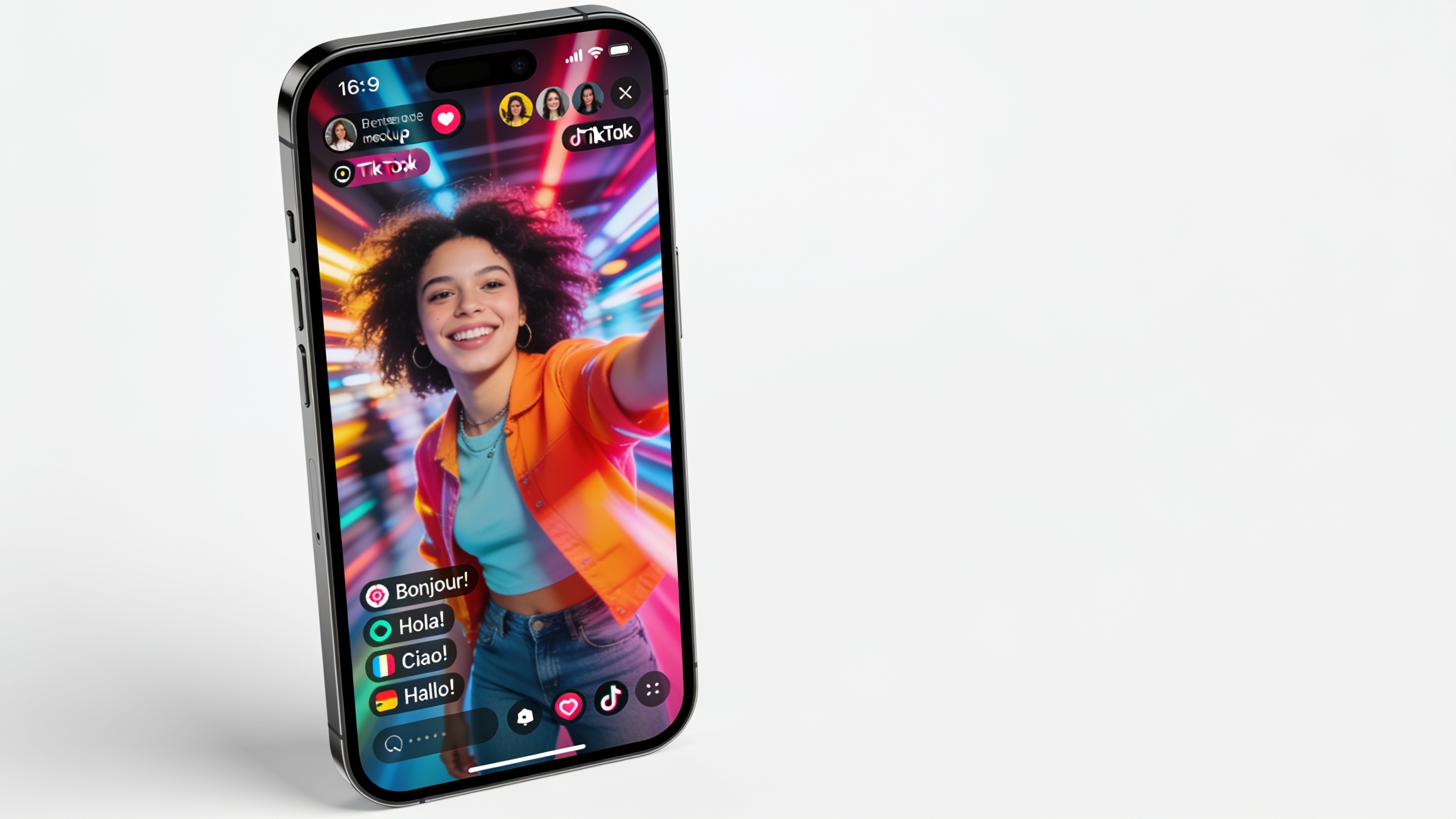 Vertical phone preview of dubbed TikTok with captions