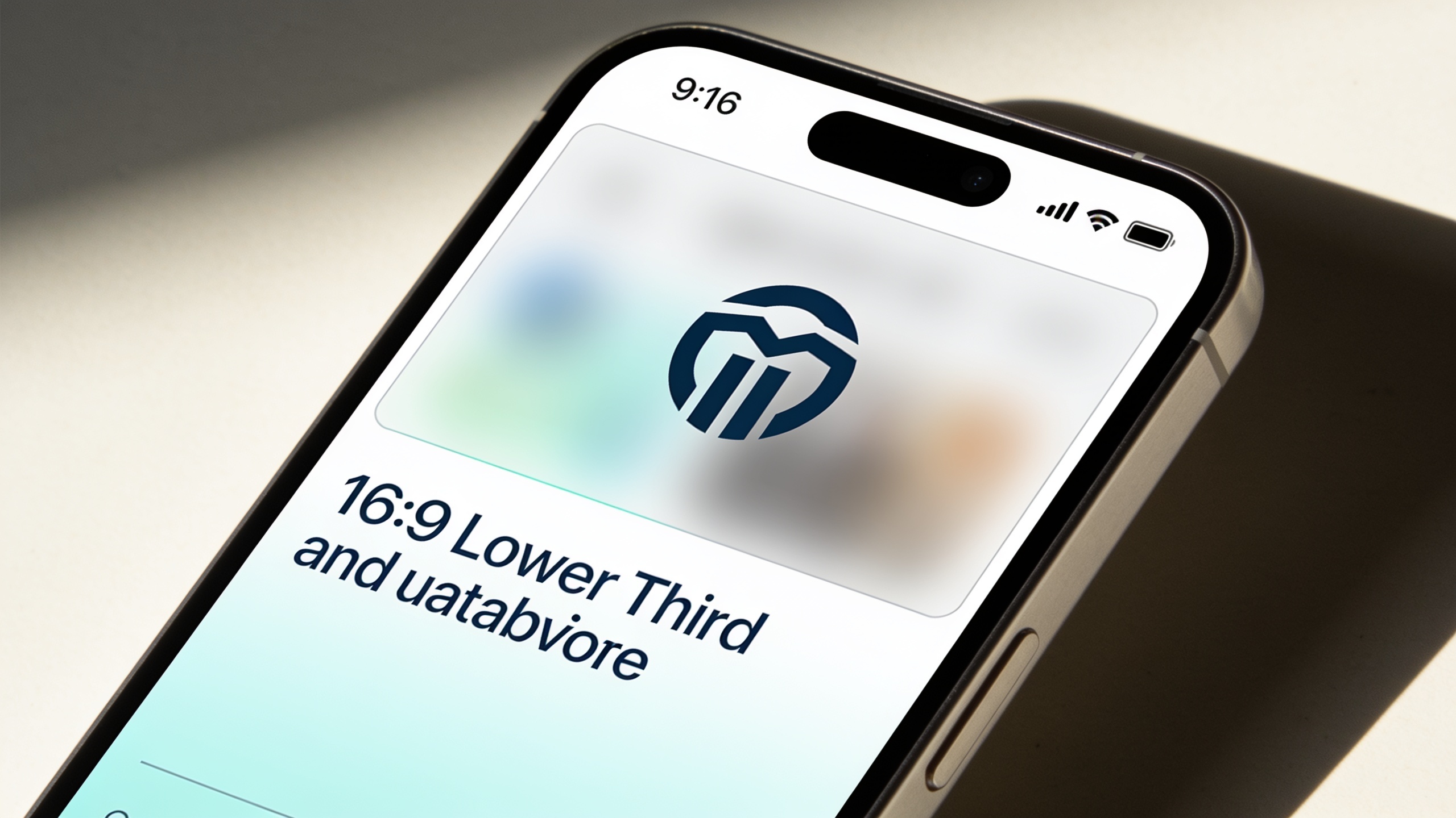 Phone screen with compact lower third overlay for TikTok.