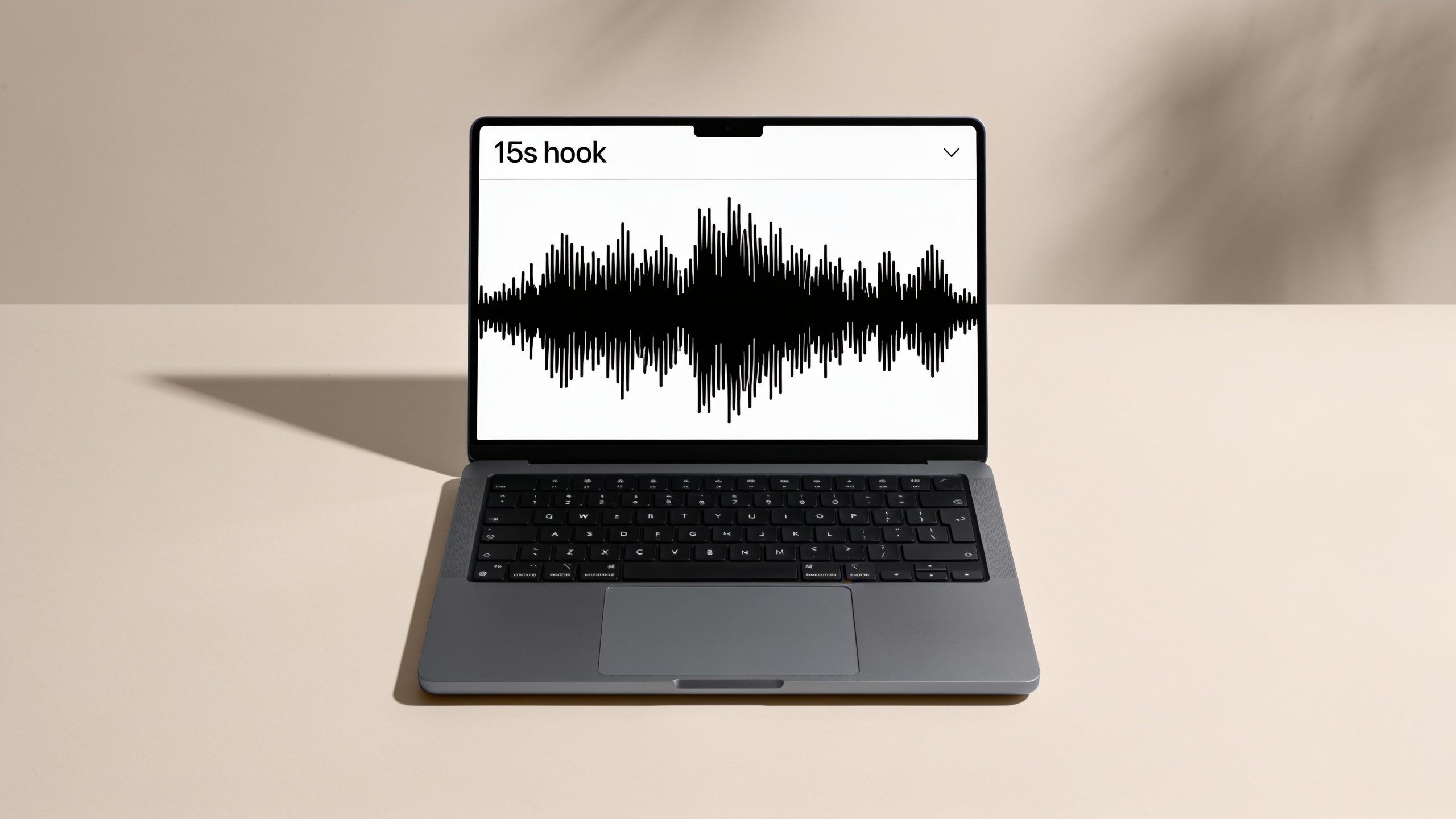 Workspace showing waveform and prompt for a 15s hook