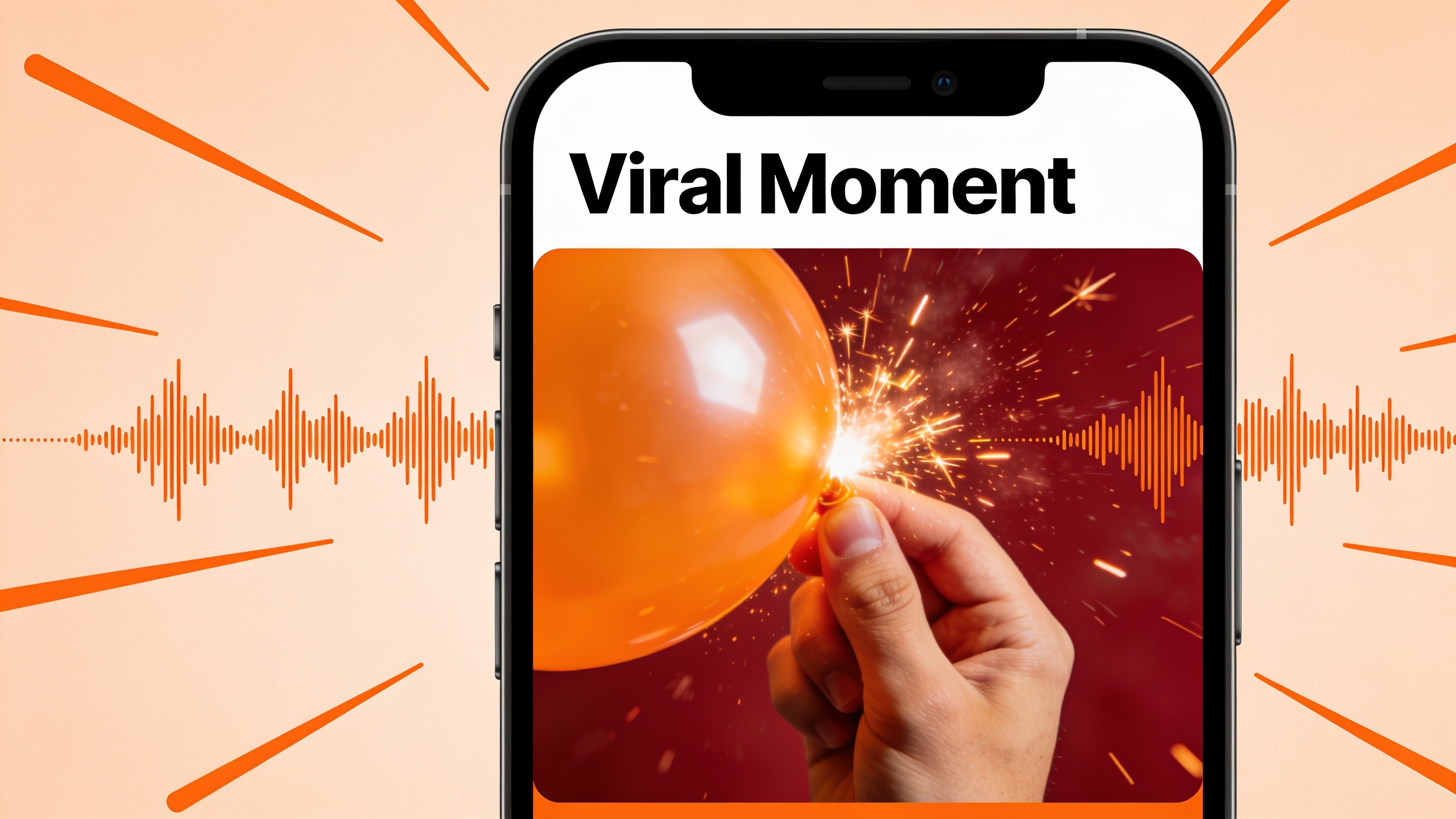 Phone showing a vertical hook video with clear CTA area