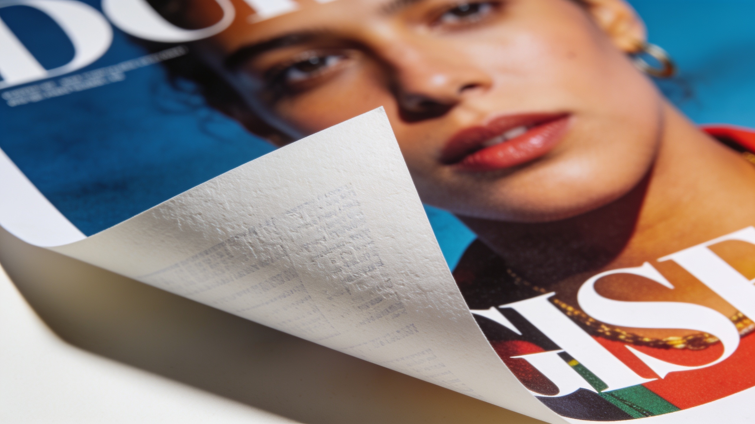 Close-up of high-resolution poster print texture