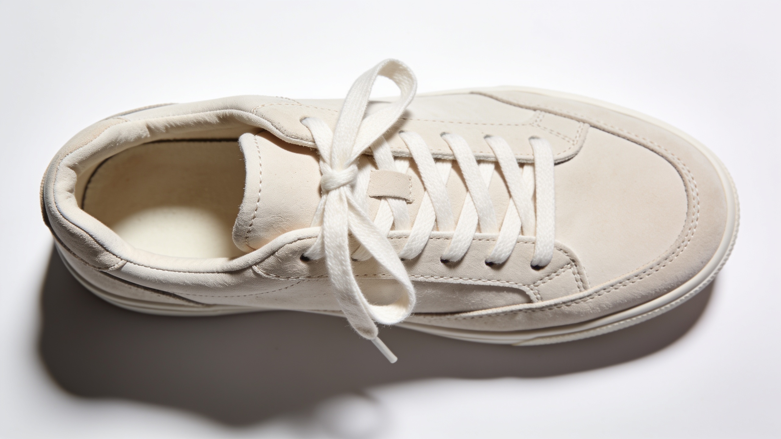 Sneakers flat-lay with even lighting suitable for relighting