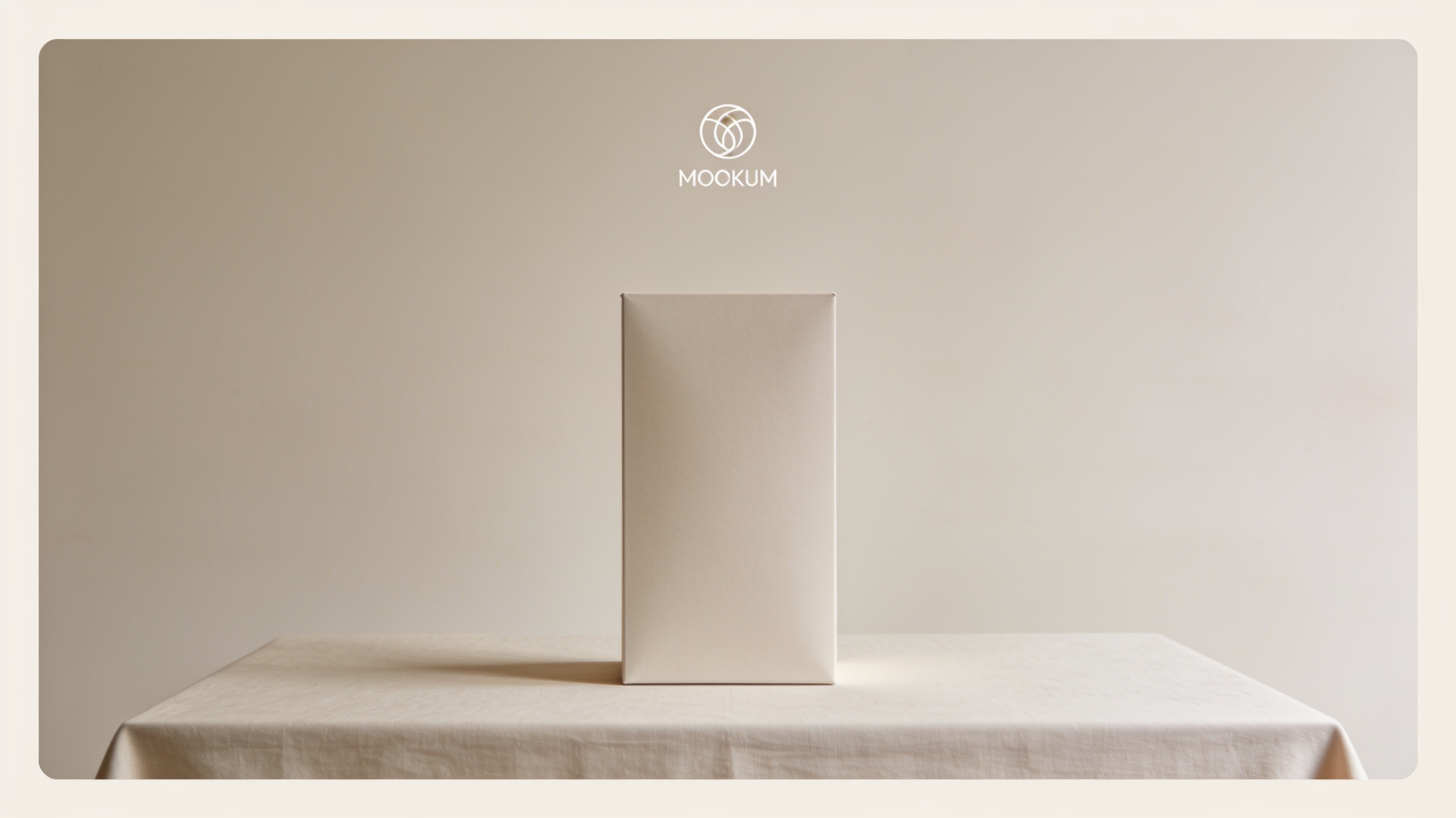 Product on table with extended vertical background for headline placement