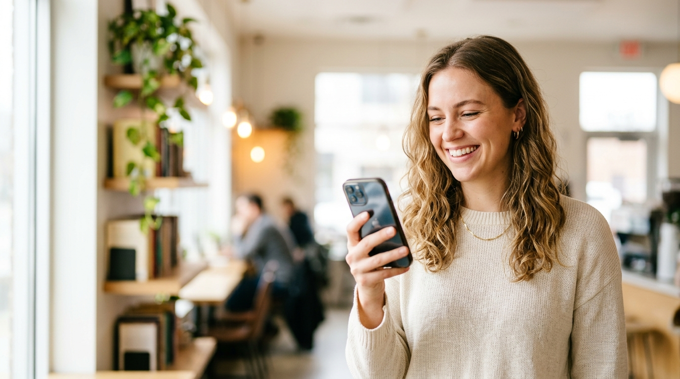 Creator portrait with subtle foreground-background parallax
