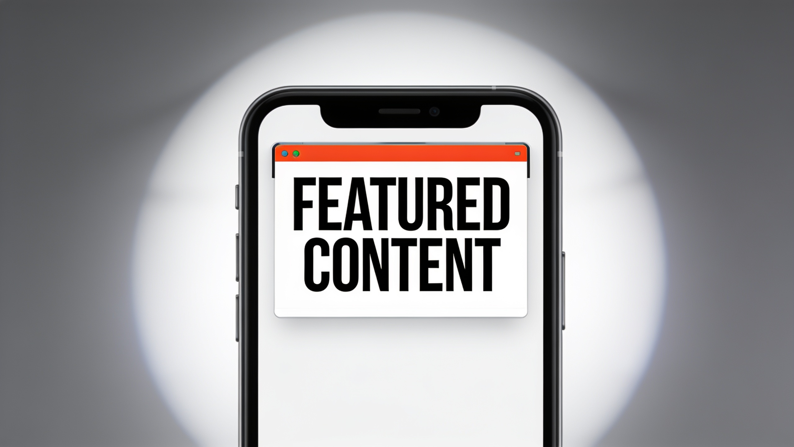 Phone displaying a high-resolution thumbnail mockup