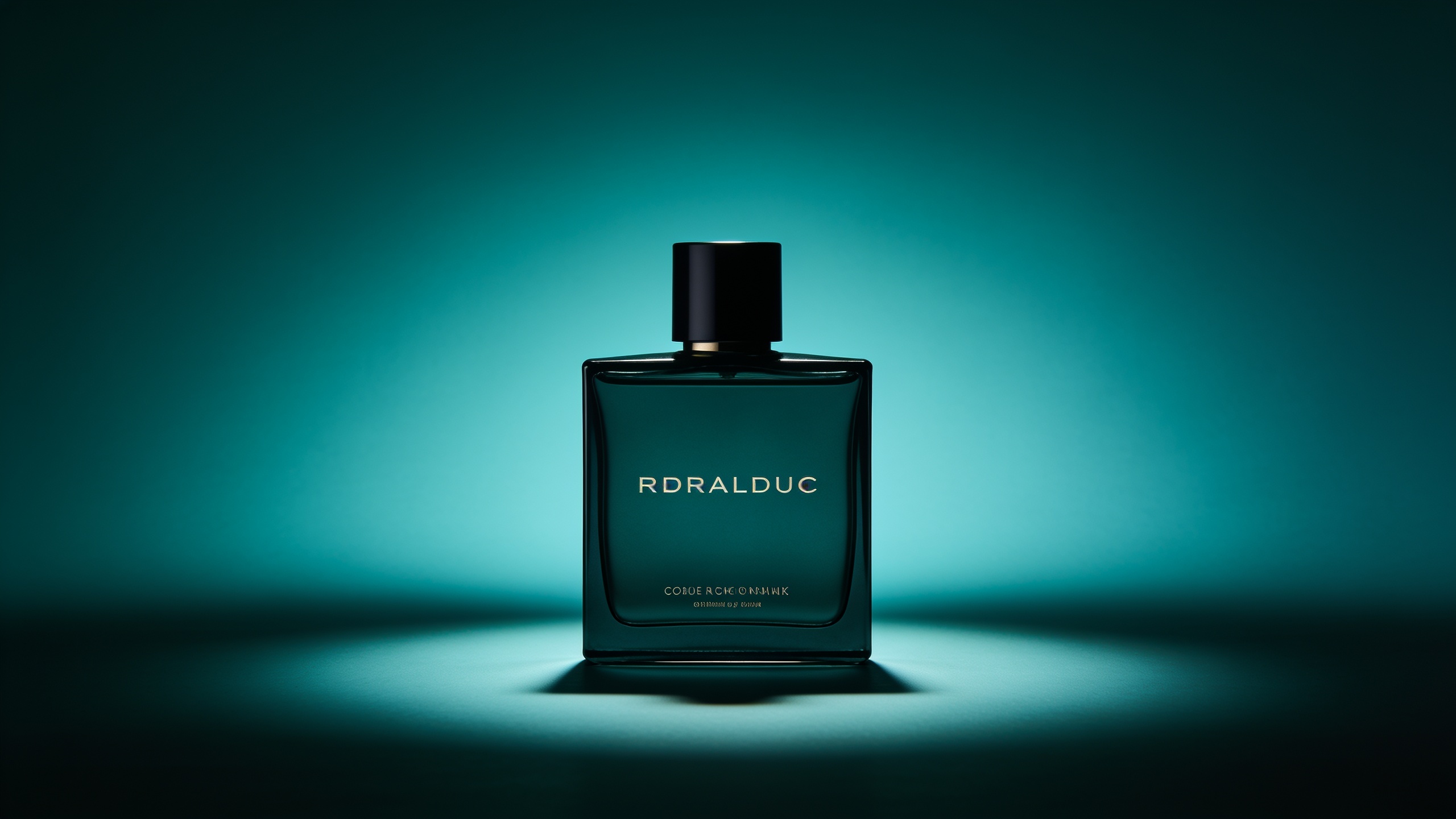 Ad thumbnail: hero product centered on moody teal gradient background with rim lighting