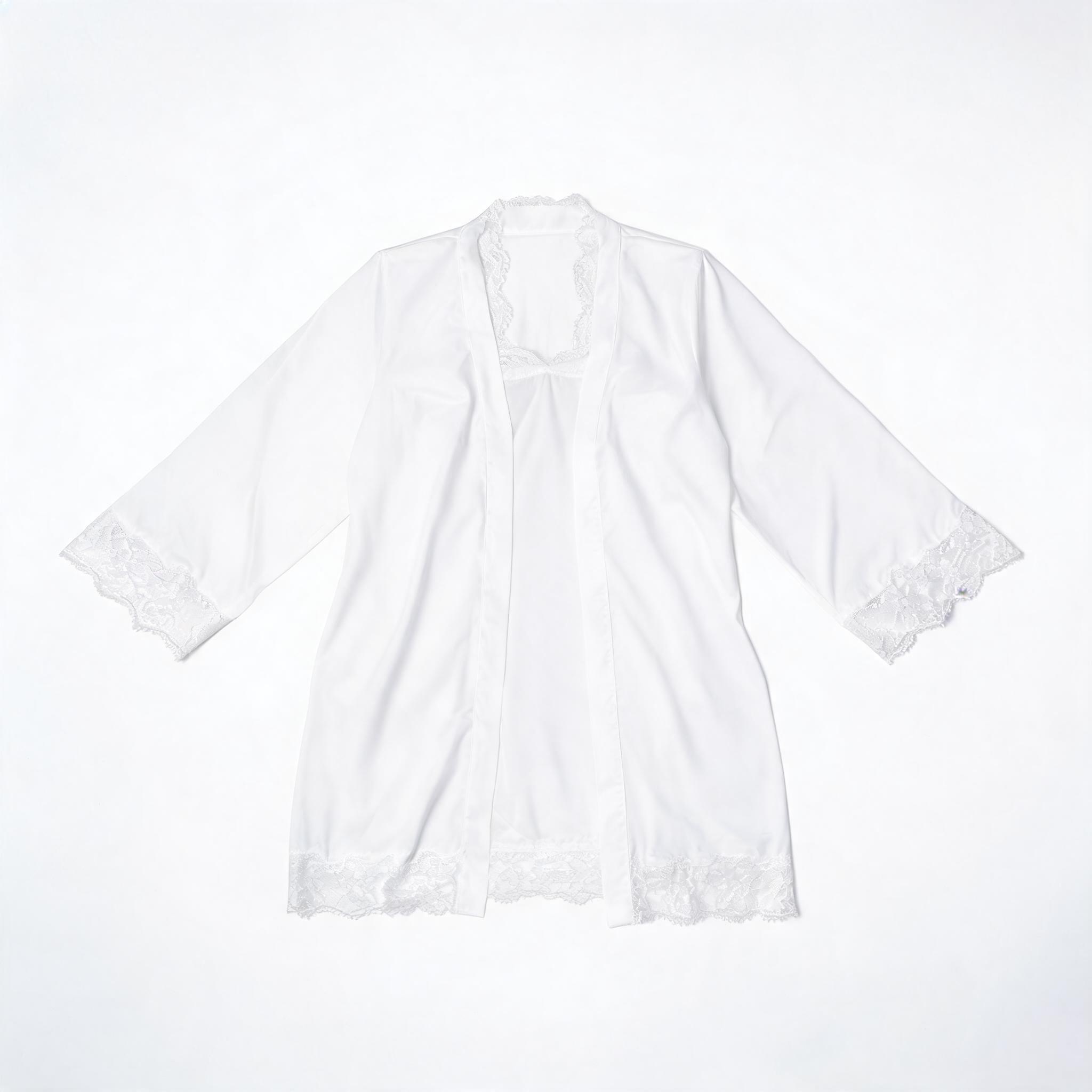 Lace-Trim Robe